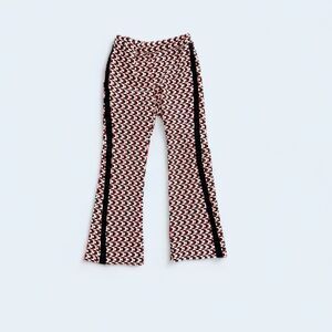 ANTHROPOLOGIE Women Maeve Retro Geometric Print Bootcut Stretch Trouser Pant XS